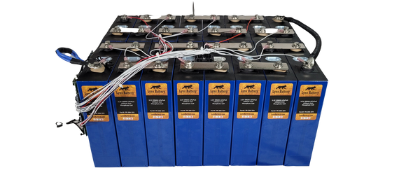 48V 200Ah Lithium Iron Phosphate Prismatic Battery with Programmable Smart Bluetooth 100A BMS and Cold Temp Cutoff