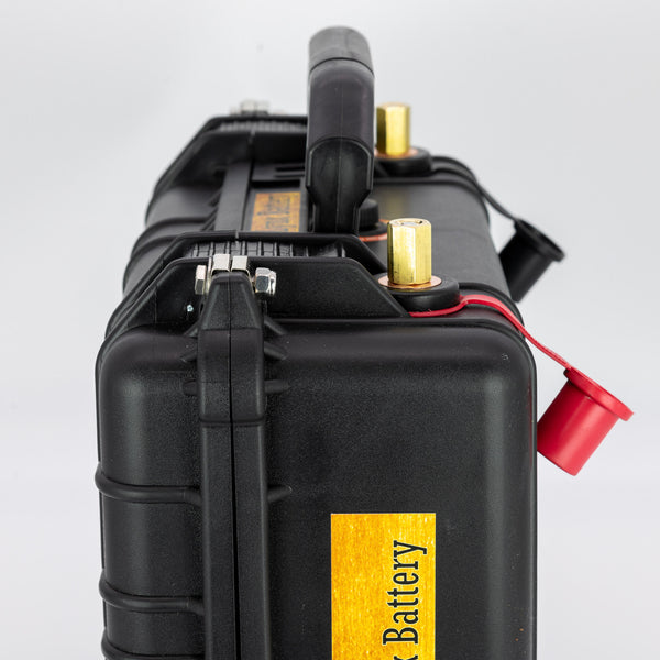 The Attaché 12V, 200Ah Lithium Iron Phosphate (LiFePO4) Portable Power Battery Bank, with Built-in BMS & Charge Port
